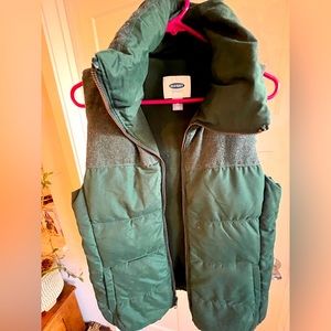 Old Navy Emerald Green Winter Vest- M Tall